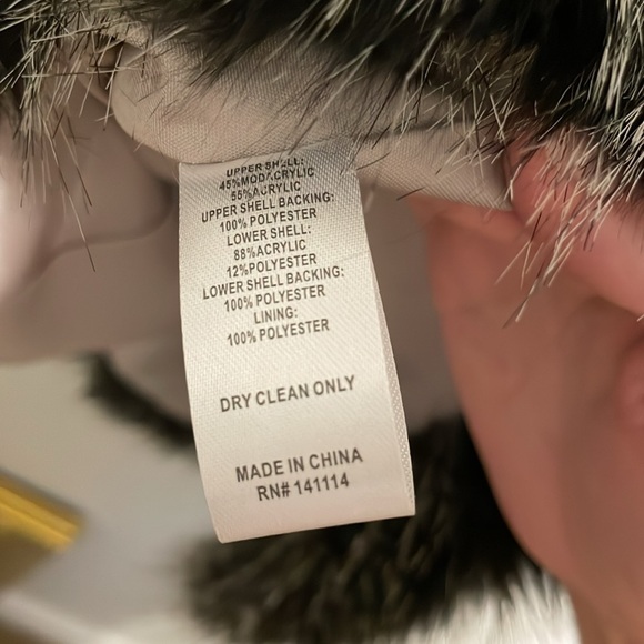 NWT Yaira Faux Fur Vest - Taupe Grey & Black - Picture 7 of 7